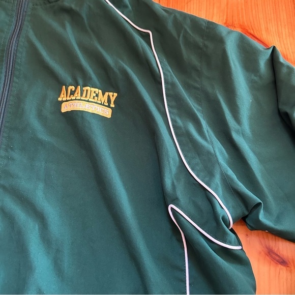 Russell Academy Athletics BFA St. Albans VT Men's Full Zip Windbreaker Green XXL - Picture 2 of 11